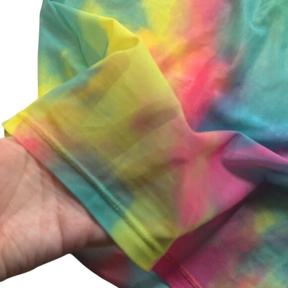 Revamp Tie-Dye Sheer Mini Bodycon Short Sleeve Bathing-suit Cover NWT - Picture 5 of 6